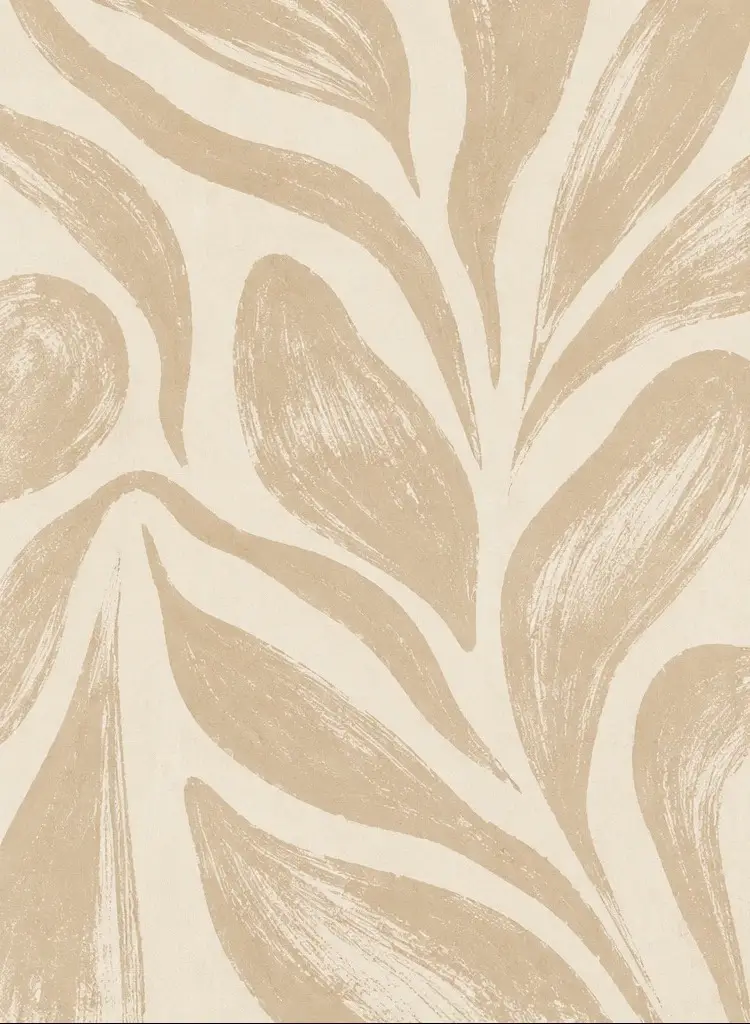 Muster mit Blättern in Beige